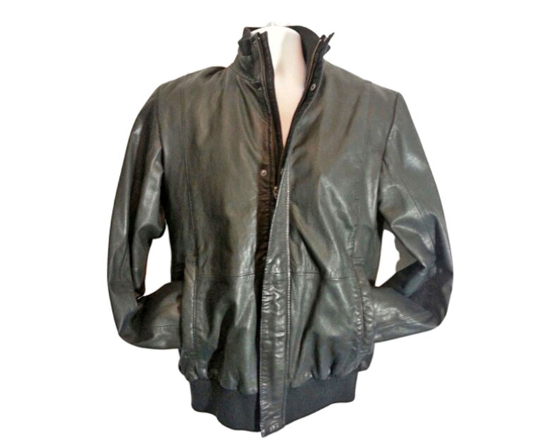 FRENCH CONNECTION Black Leather Jacket 