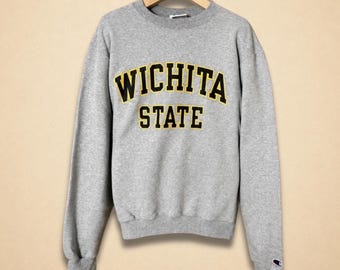 Vintage Wichita State University Gray Champion Sweatshirt Size S