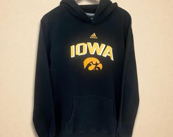 Vintage Iowa Hawkeyes Adidas Black Hoodie Size XL