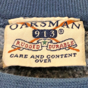 VINTAGE OARSMAN 913 Blue Embroidered Sweatshirt Men's Size L image 3