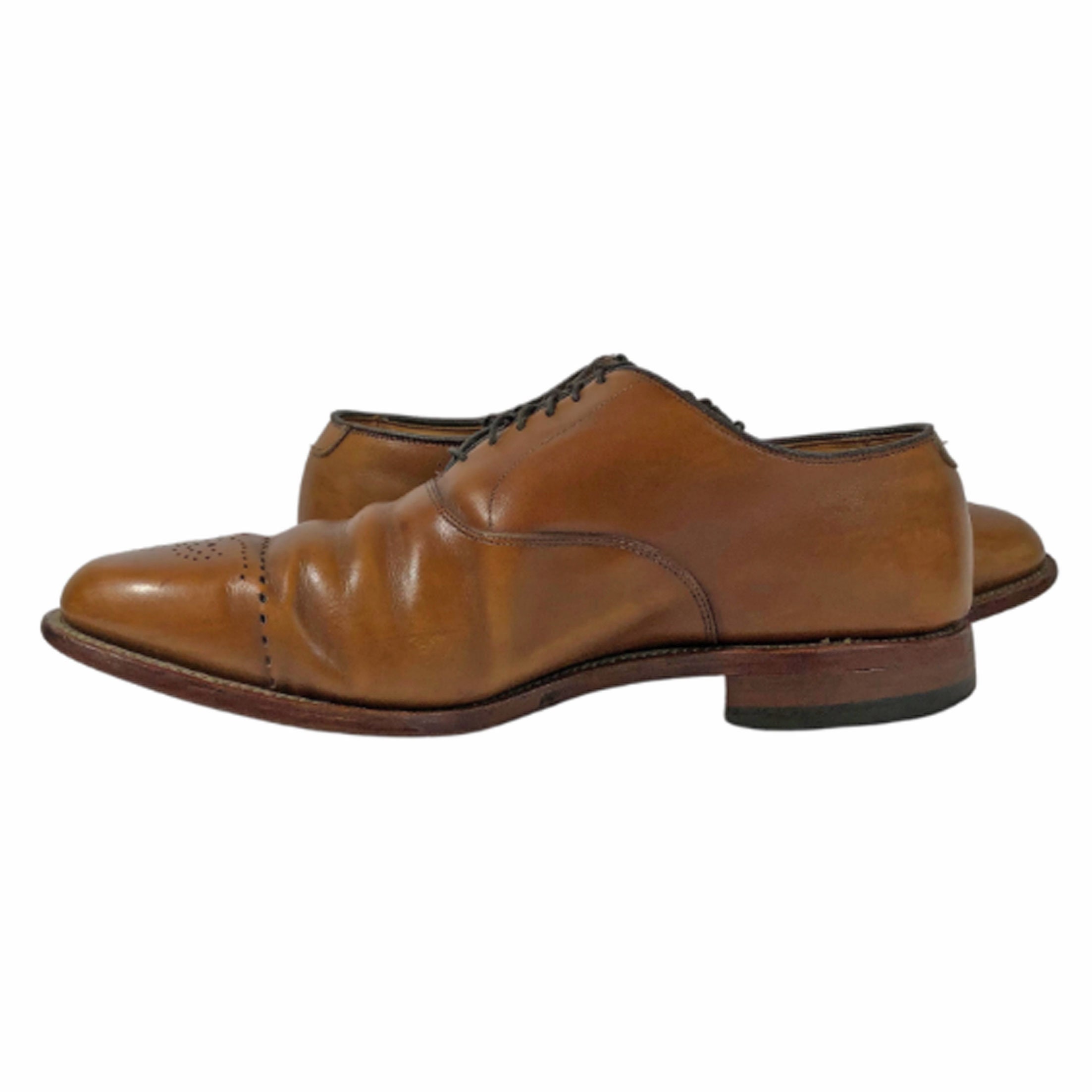 Allen Edmonds Dryden Cap Toe Brown Leather Oxford Shoes Size 