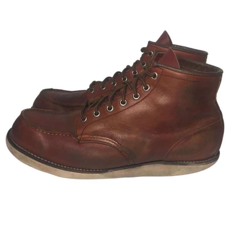 RED WING® 8131 CLASSIC Toe Brown Leather Lace up Boots - Etsy