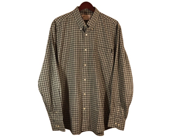 BERETTA Green Plaid Shirt Men's Size XL Cotton Checked | Etsy