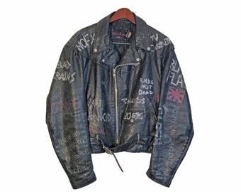 DUR O JAC By Schott N.Y.C. ブラック レザー デストロイ ダブル