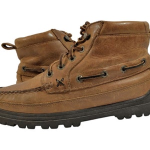 POLO RALPH LAUREN Brown Lace Ups Boots Size 8.5 B - Etsy display picture 1