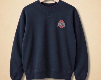 Vintage Ohio State Buckeyes Black Embroidered Sweatshirt Size M