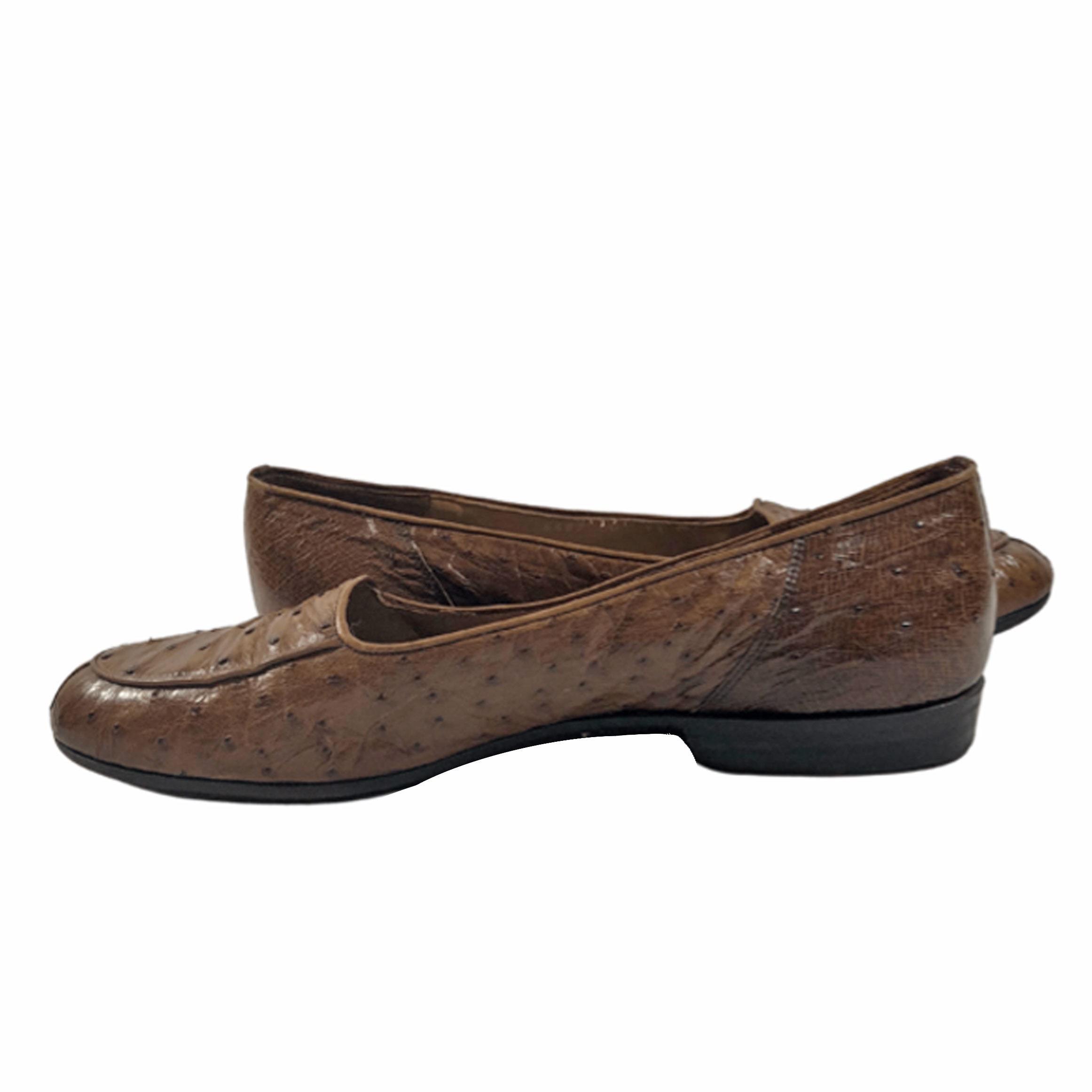 Lorenzo Banfi 8.5 leather woven slip ons Lorenzo Banfi 642 Soft Calfskin Lizard Vamp in Brown  main image 4