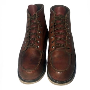 RED WING® 8131 CLASSIC Toe Brown Leather Lace up Boots - Etsy