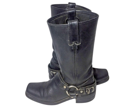 frye black moto boots