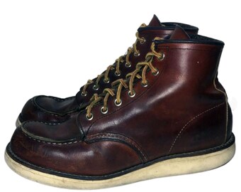 RED WING® 875 BROWN Leather Lace up Boots Men display picture 2