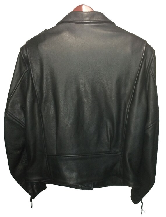 Size L || HARLEY DAVIDSON Double Rider Black Leather Motorcycle