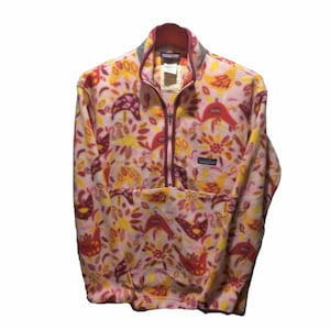 PATAGONIA Synchilla Marsupial 1/2 Zip Fleece Sweater Multicolor Kid Size XL || Women&#39;s Size M