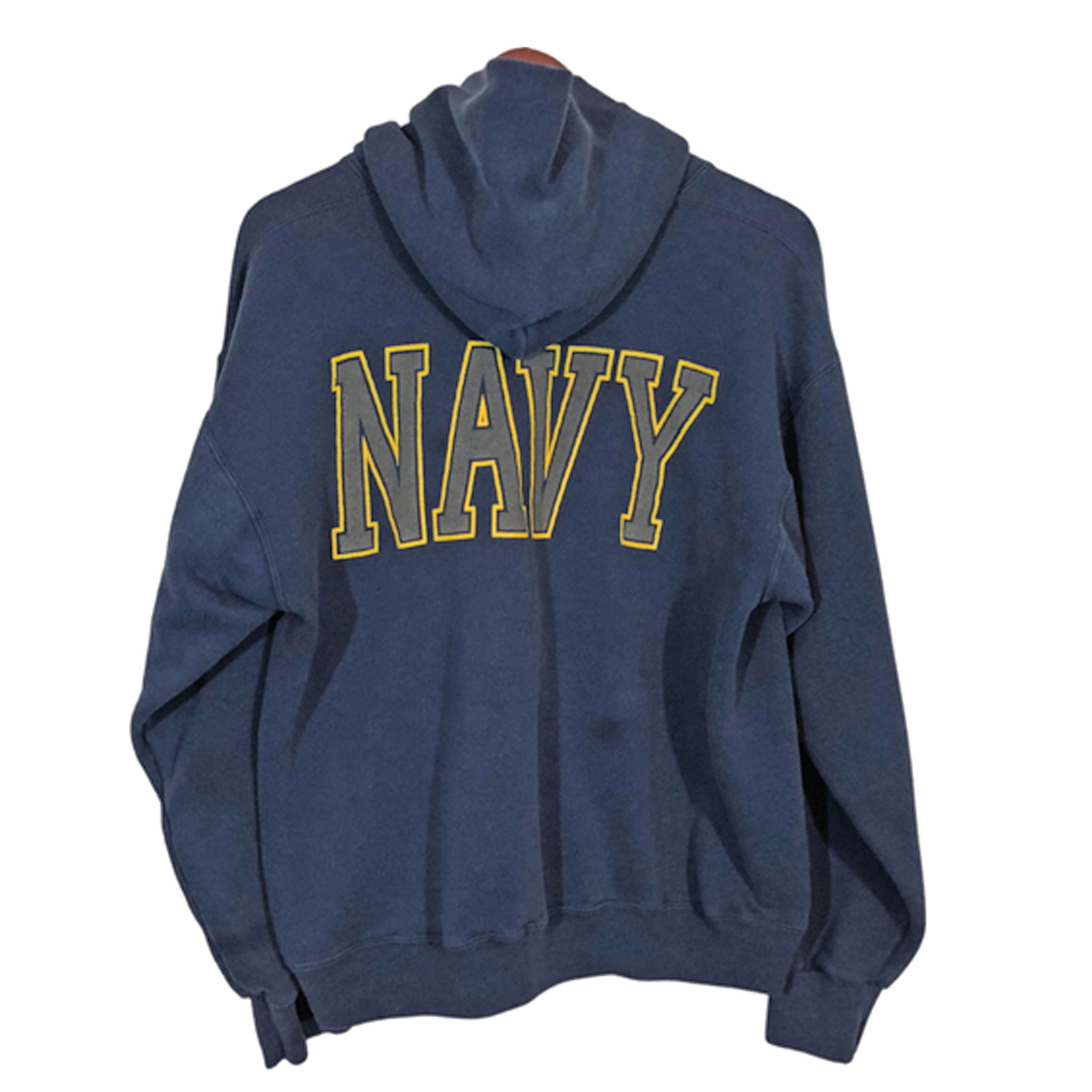 UNITED STATES NAVY Vintage 90s Soffe Blue Hoodie Size M