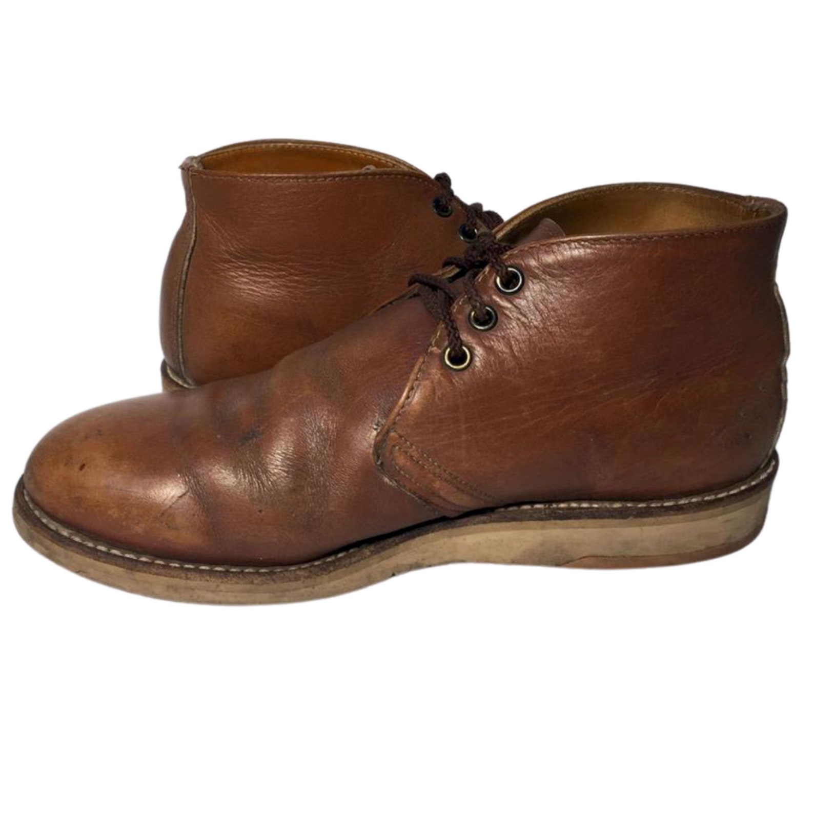 RED WING® 595 HERITAGE Chukka Brown Leather Boots Men Size 9 D Military ...