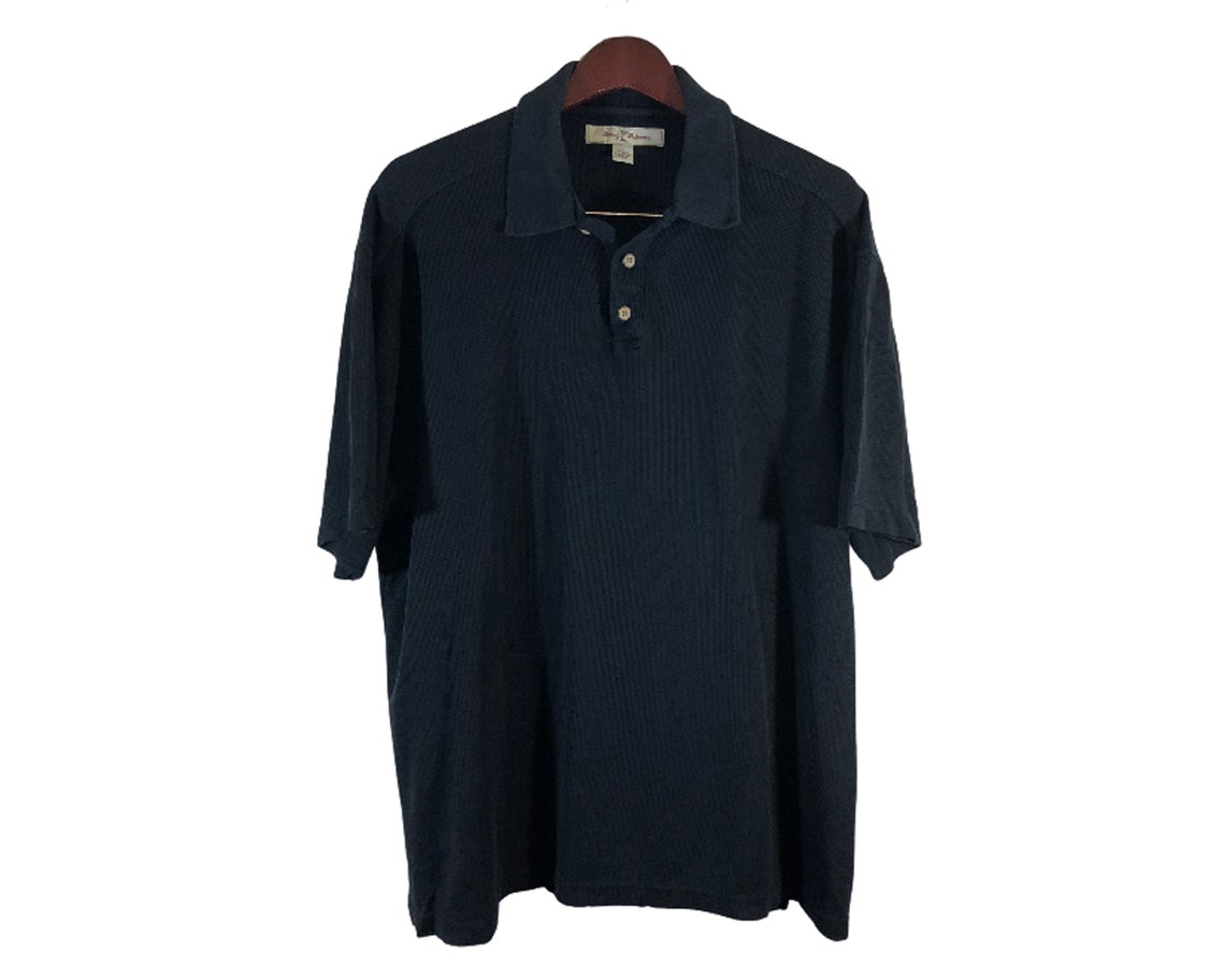 TOMMY BAHAMA Black Silk Polo Shirt Men's Size L - Etsy