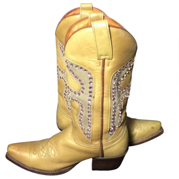 FRYE 77788 DAISY DUKE Crystals Antique Gold Leath… - image 3