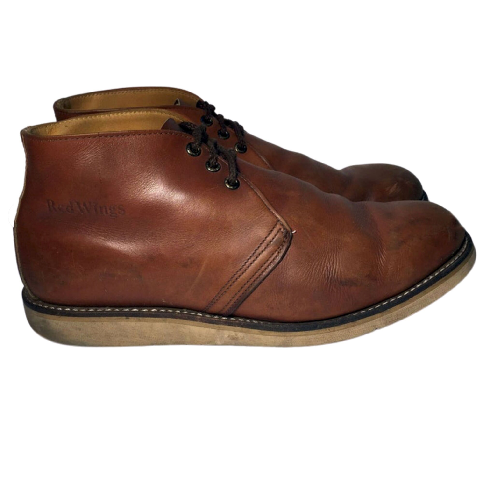RED WING® 595 HERITAGE Brown Leather Lace up Boots Men Size  display picture 2