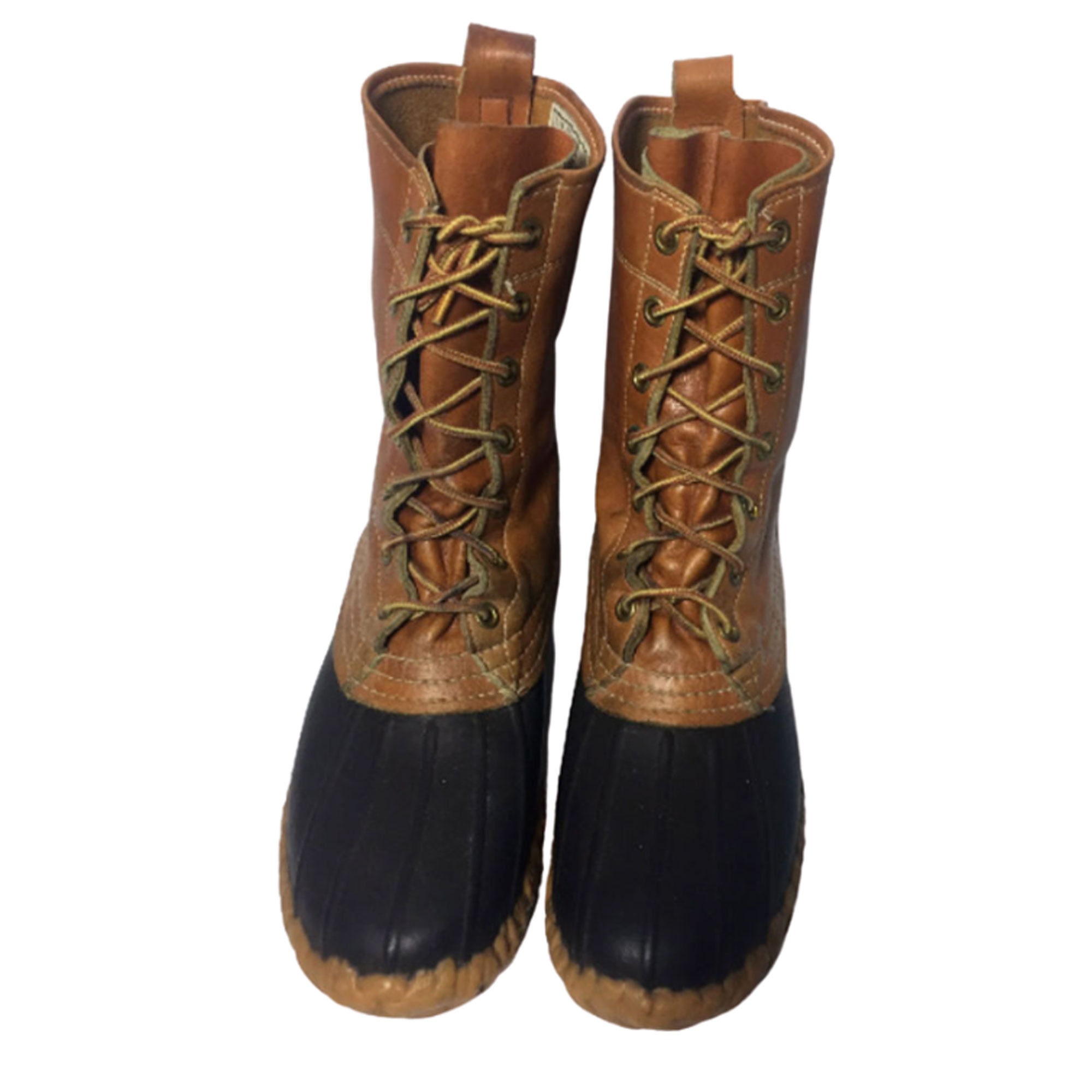 L.L. BEAN BROWN LEATHER & Robber Duck Boots Women display picture 3