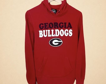 Vintage Georgia Bulldogs Red Hoodie Size M
