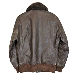 HARLEY DAVIDSON Brown Leather Pile Collar G-1 Bomber Jacket - Etsy