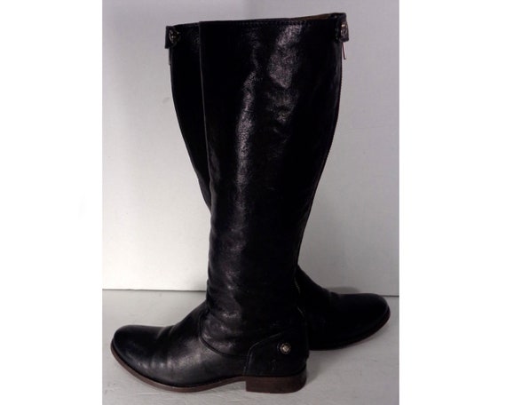 frye melissa button back zip black