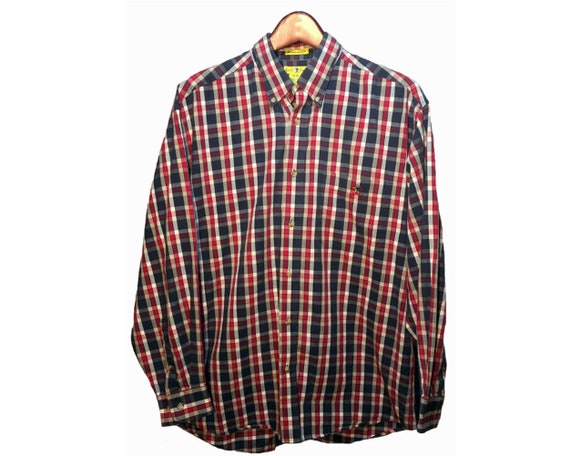 DUCK HEAD Red Blue Flannel Shirt Men's Size M Cotton | Etsy