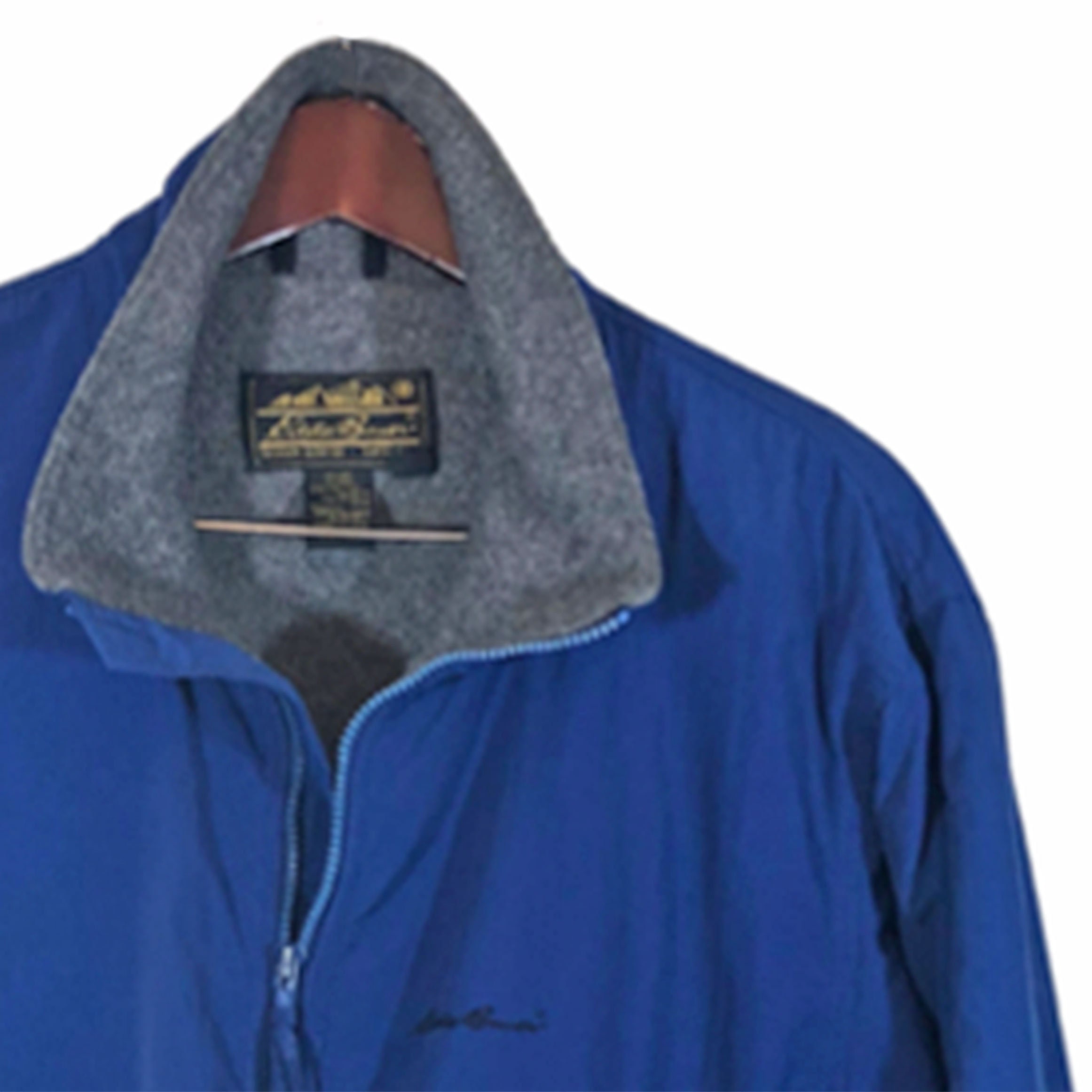 EDDIE BAUER Blue Fleece Bomber Jacket Men's Size L - Etsy