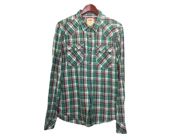 levis tartan t shirt