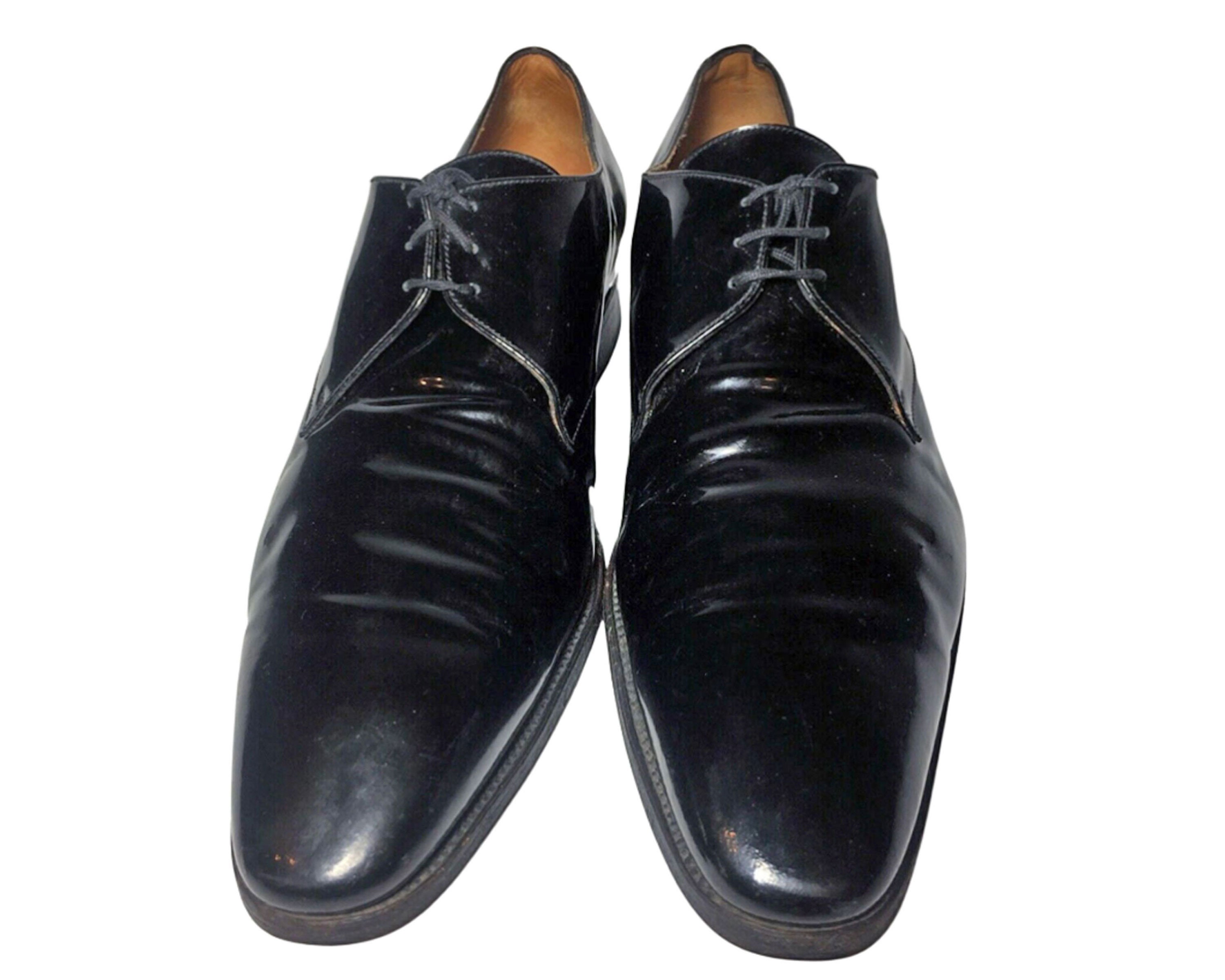 J.M. Weston Black Patent Derby Men's Size 10 D || France J.M. Weston Black Patent Derby Men's Size 10 D || France