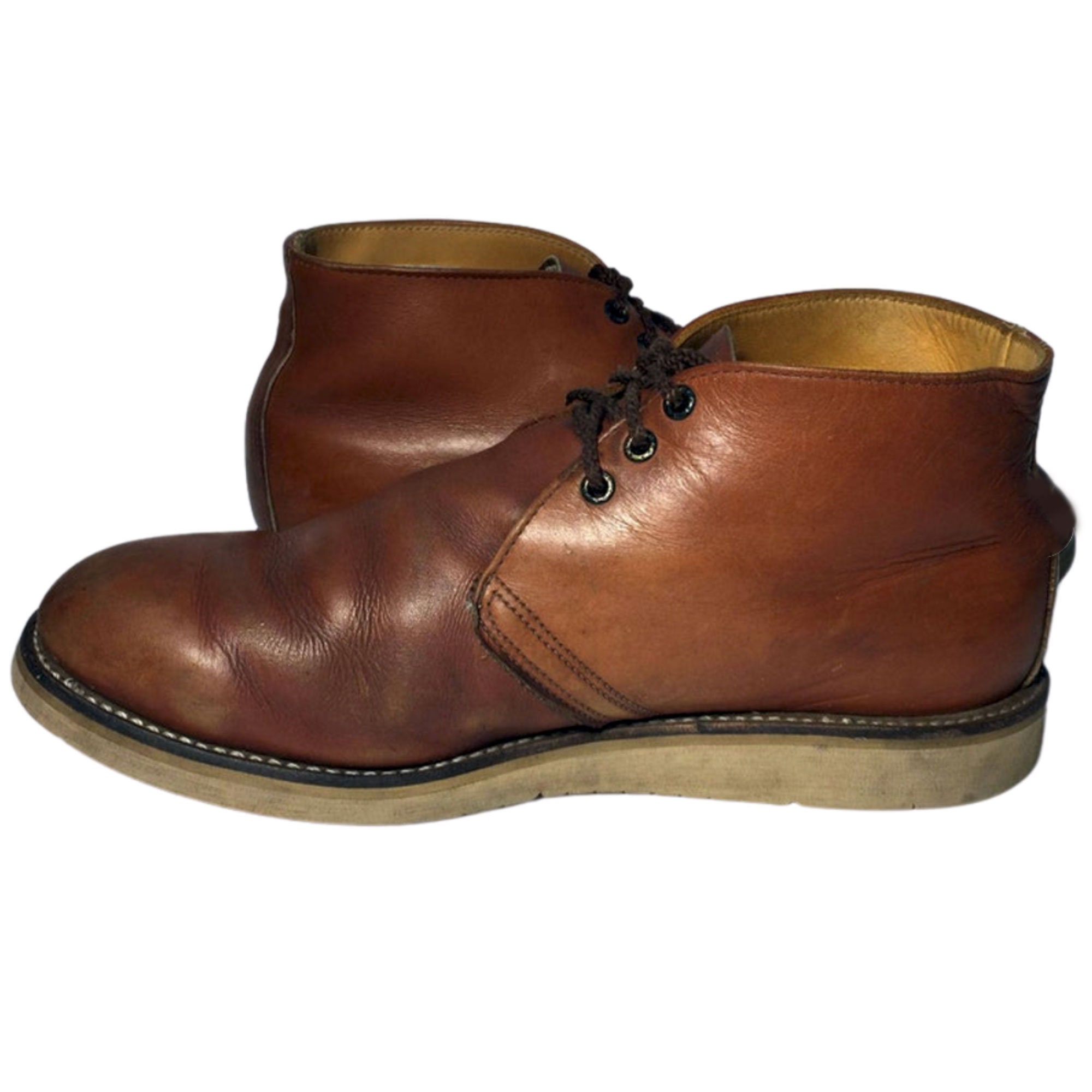 RED WING® 595 HERITAGE Brown Leather Lace up Boots Men Size 