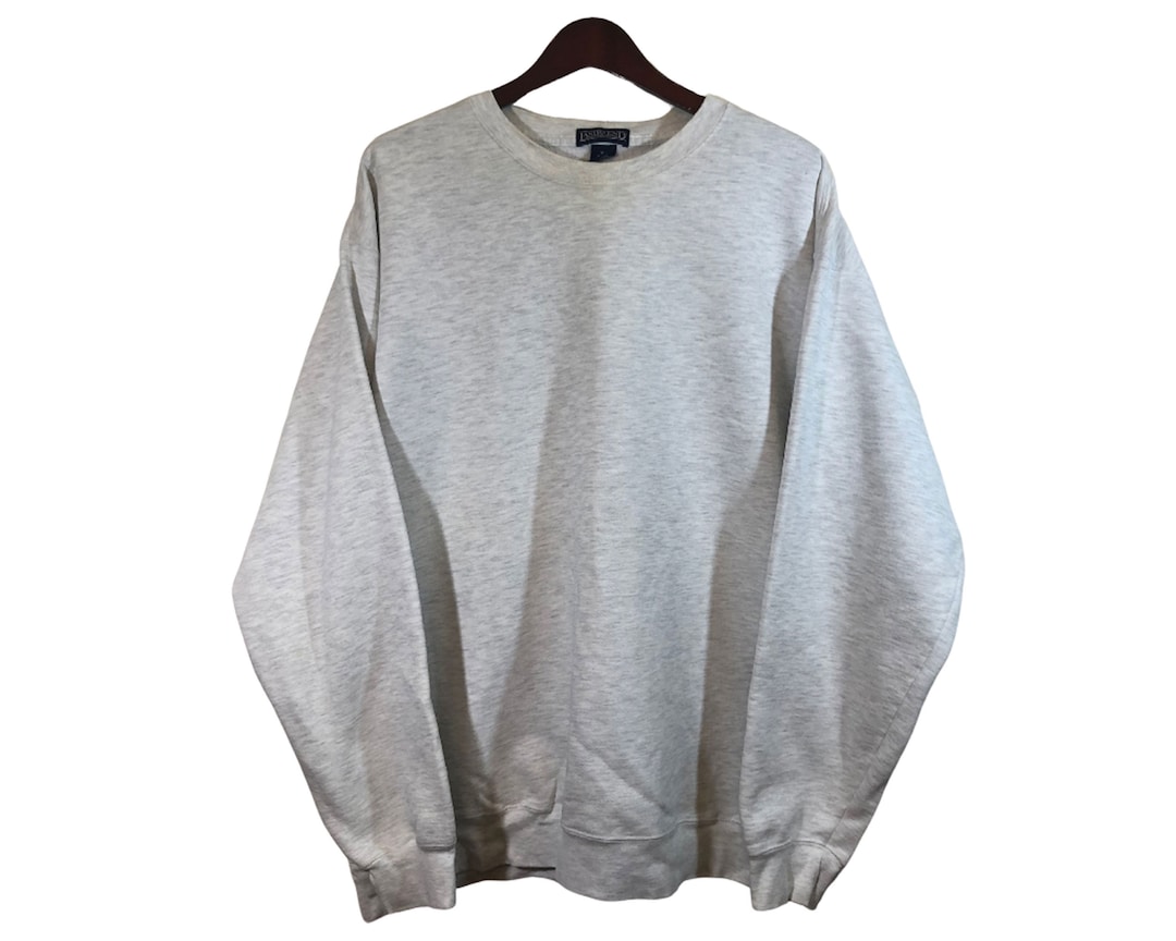 LANDS END GRAY Sweatshirt Men's Size X.L. Crewneck Sweater Sport