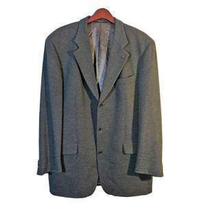 HUGO BOSS Poseidon Akropolis Gray Wool 3 Buttons Blazer Size 46 L
