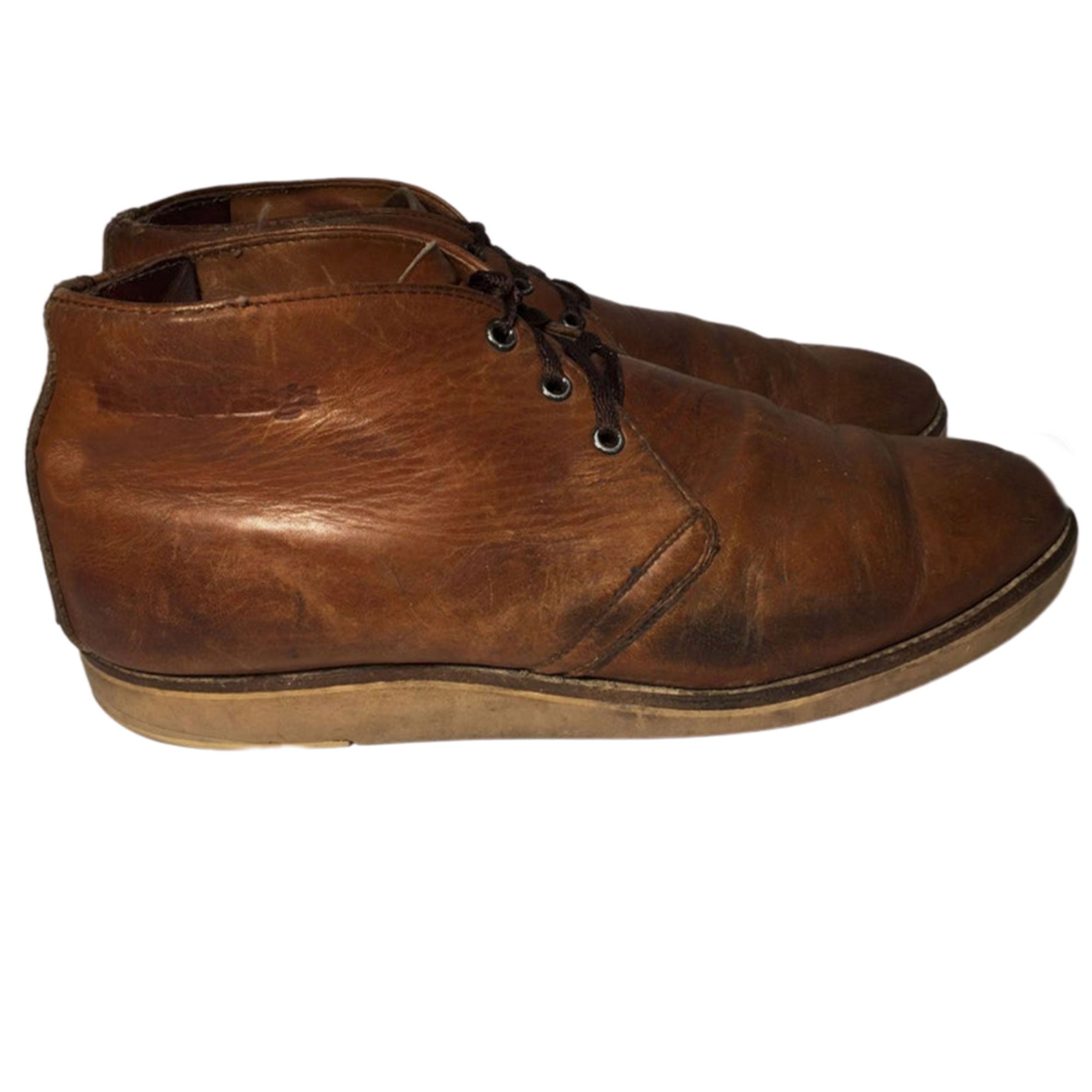 Red Wing 595 Chukka Leather Lace Up Work Boots Mens 10 D Red Wing Excellent Red Wing 595 Traction Tred Chukka Boot  main image 3