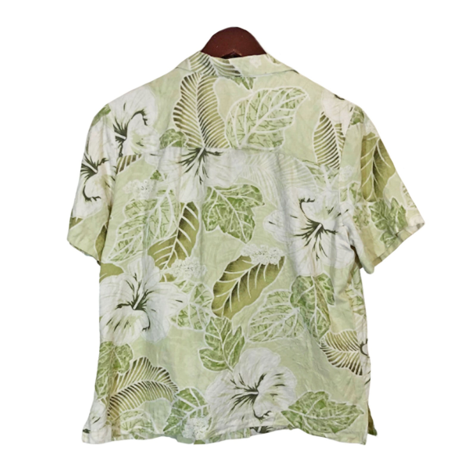 TOMMY BAHAMA Green Floral Silk Hawaiian Shirt Women's Size | Etsy