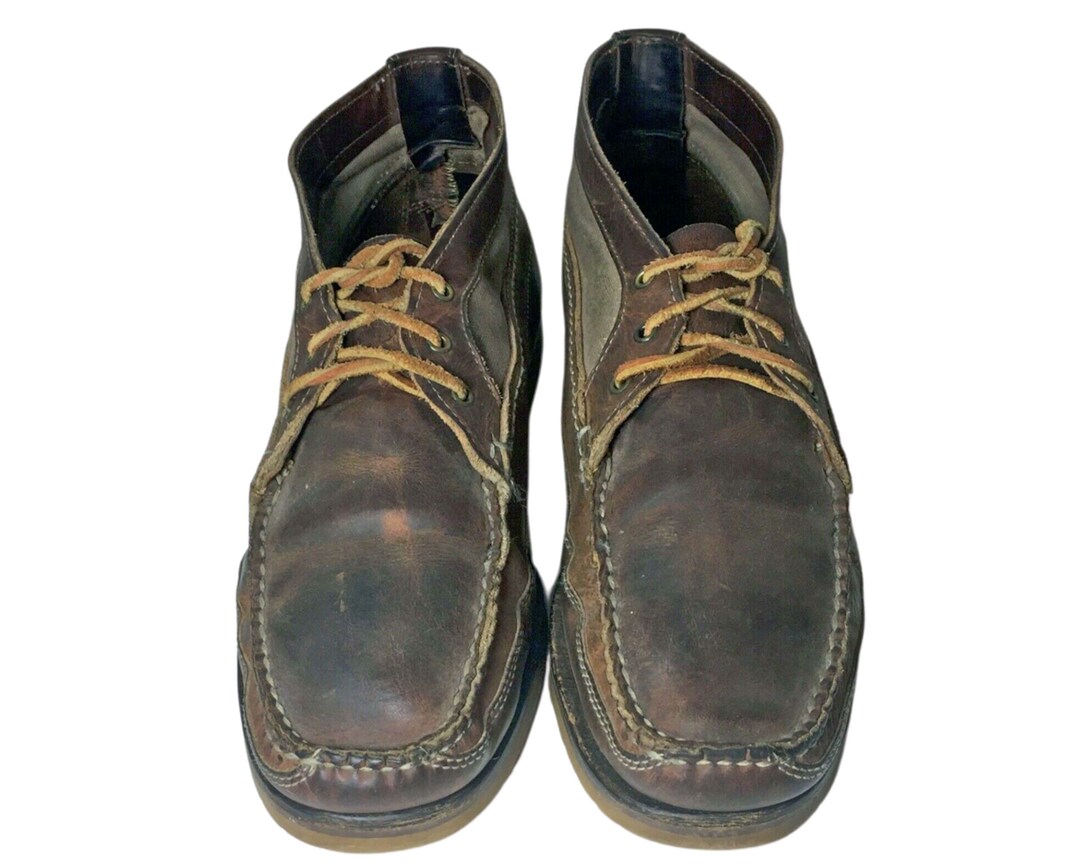 Red Wing Wabasha Chukka Boots Brown Men’s 6 Moc Toe Shoes 9185 Red Wing Wabasha Mens Leather Hand sewn Heritage Shoes Boots  main image 2