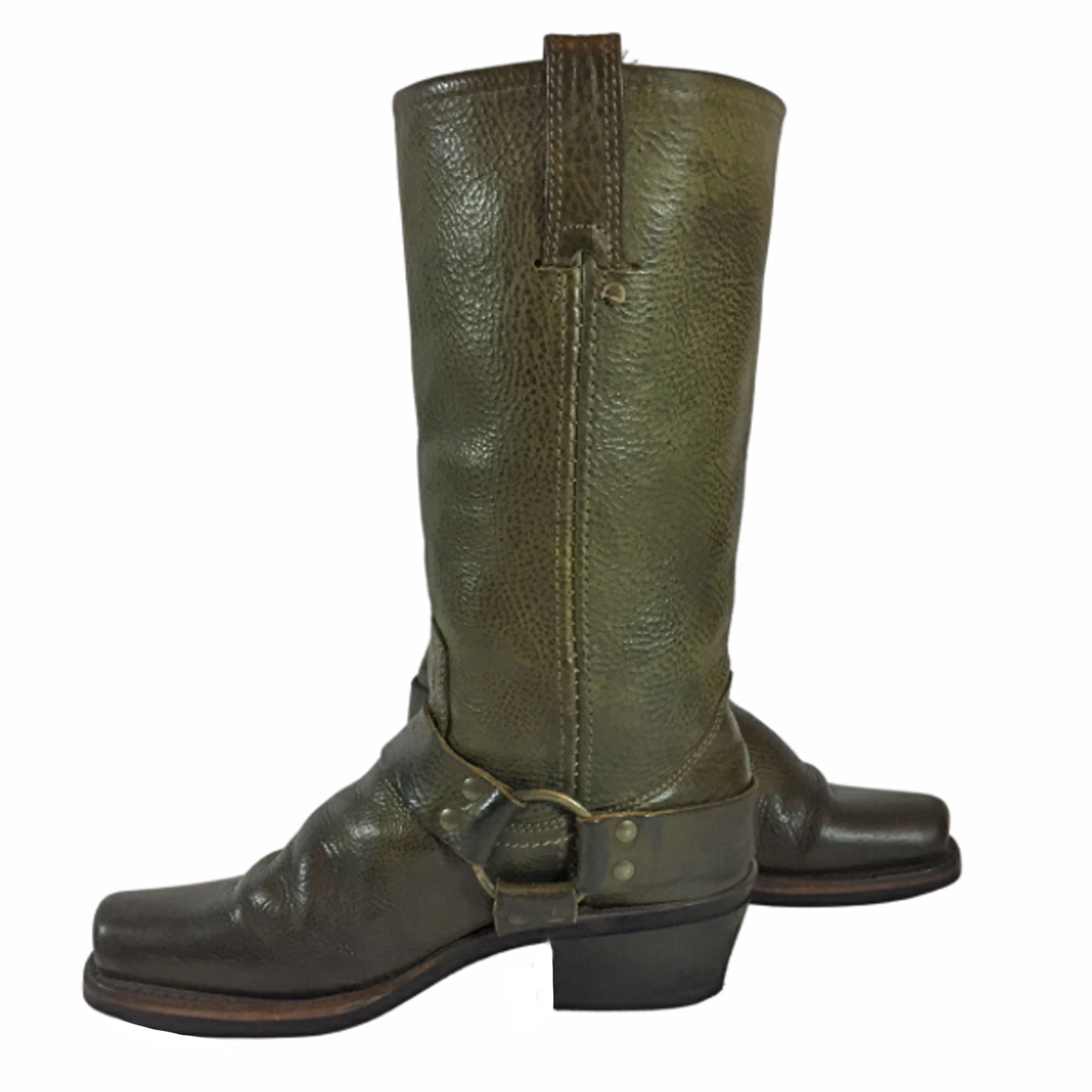 FRYE 77300 HARNESS GREEN Motorcycle Boots Women's Size 6 Etsy
