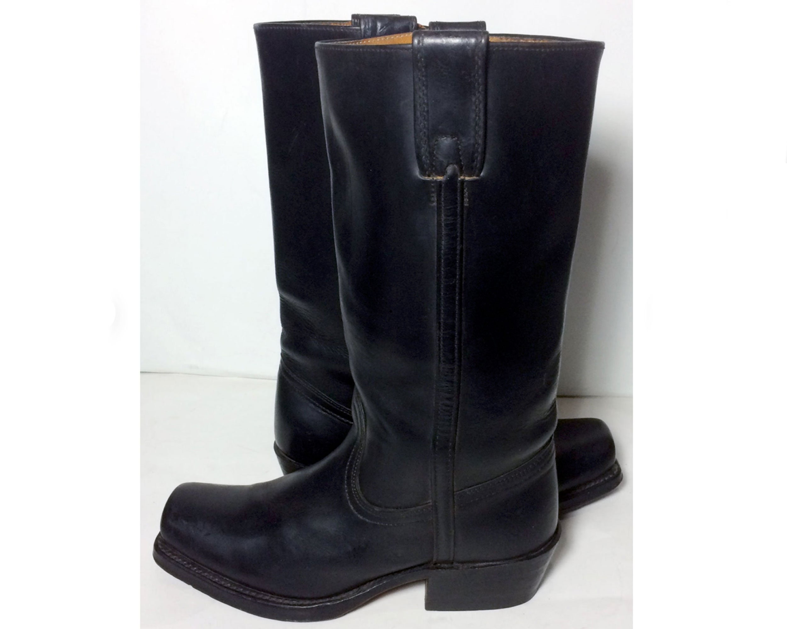 frye black leather riding boots