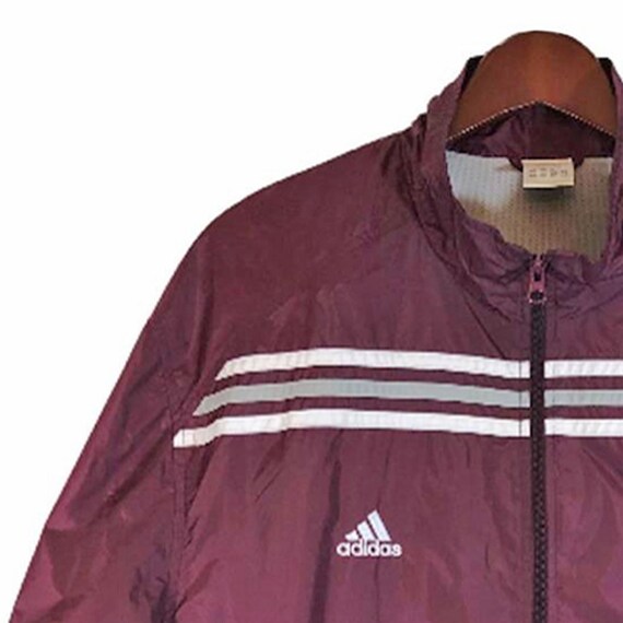 ADIDAS BURGUNDY BASKETBALL Windbreaker Jacket Men s Size L Etsy