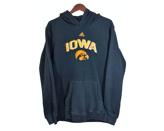 UNIVERSITY Of IOWA Hawkeyes Adidas Black Hoodie S… - image 1