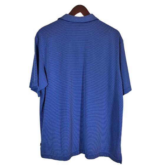 TOMMY BAHAMA Blue Striped Polo Shirt Men's Size L - image 4