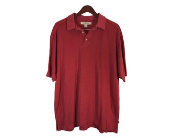 TOMMY BAHAMA Burgundy Red Polo Shirt Men's Size L