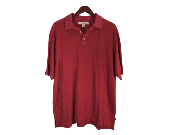 TOMMY BAHAMA Burgundy Red Polo Shirt Men's Size L | Etsy