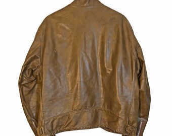 SCHOTT N.Y.C. ブラウン レザー カフェ レーサー ジャケット メンズ