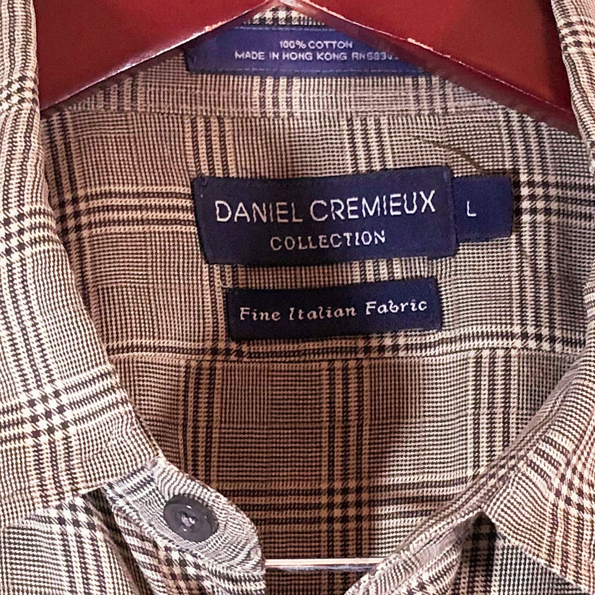 DANIEL CREMIEUX Brown Check 2 Pockets Shirt Men's Size L - Etsy