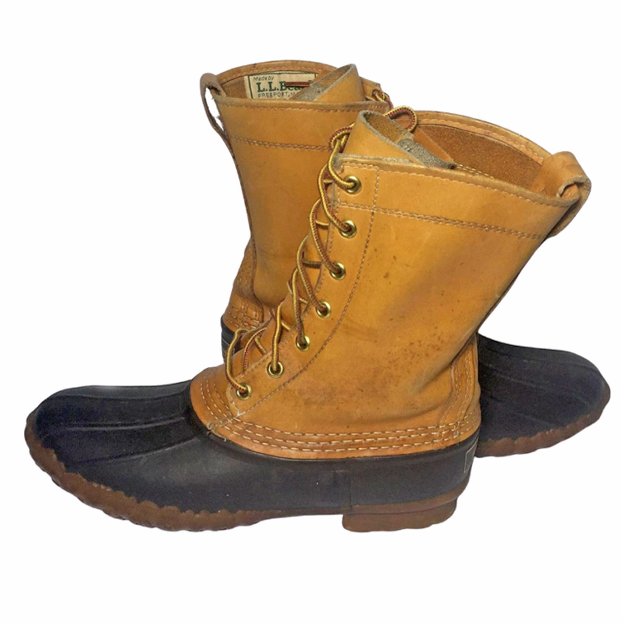 L.L. Bean Men\'s Tan and Brown Rain Boots/Duck Boots, 8” tall, size 11 M L.L. Bean Bean Boots—We Tested and Reviewed the Iconic Duck Boot main image 2