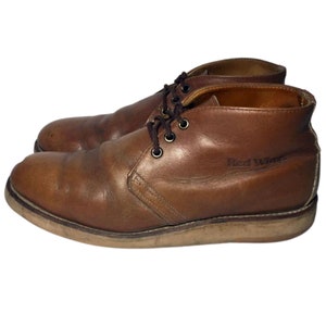 RED WING® 595 HERITAGE Chukka Brown Leather Boots Men Size 9 D Military ...