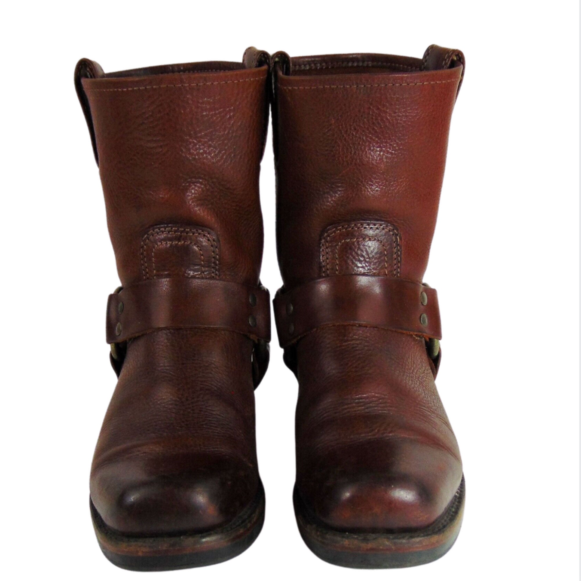 FRYE 87400 Harness Brown Leather Riding Biker Motorcycle Boots - Etsy