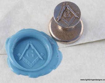 Masonic Wax Seal - square and compass