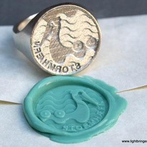 Custom Signet Ring for wax sealing, free engraving!