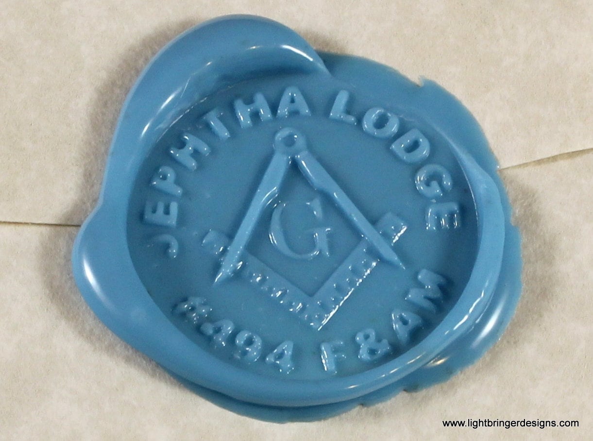 Sello de Cera de Logia Masonica Personalizado Escuadra y Compas Etsy Espana